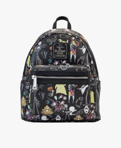 Loungefly x Nightmare Before Christmas Allover-Print Character Mini Backpack