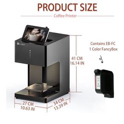 EVEBOT Coffee Latte Art Machine EB-FC1 Food-Grade Coffee Printer Multi-Color