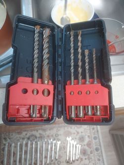 6 BOSCH concrete drill bits and 6 misc drill bits all for $15