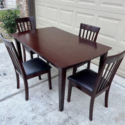 Brown Dining Table Breakfast Table And 4 Chairs Pick up Katy 58"L38"W30"H