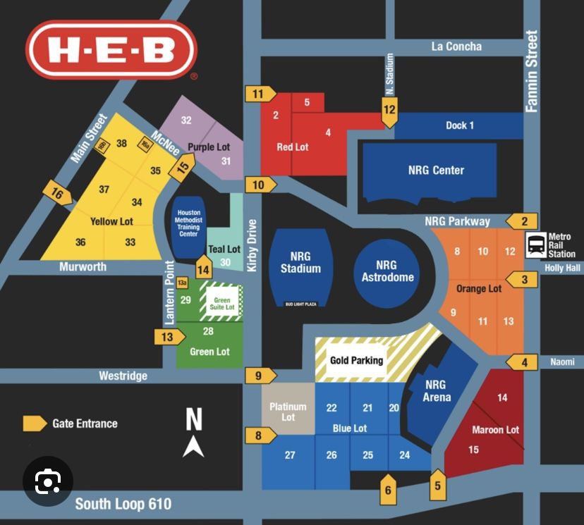 Orange Lot Parking Texans 10/26