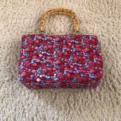 Brand New Beautiful handbag with bamboo handles