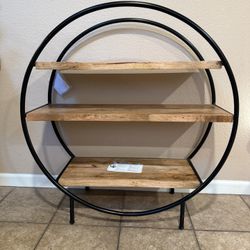 Round Console Wood Table Or Shelf 36” Diameter