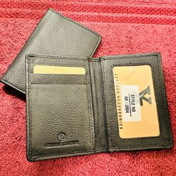2 Black Leather Card Holders + Free Gift! 
