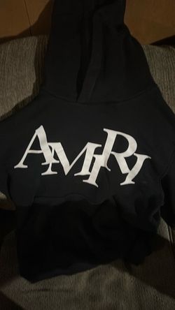 Amiri Men's Logo Staggered Hoodie size small