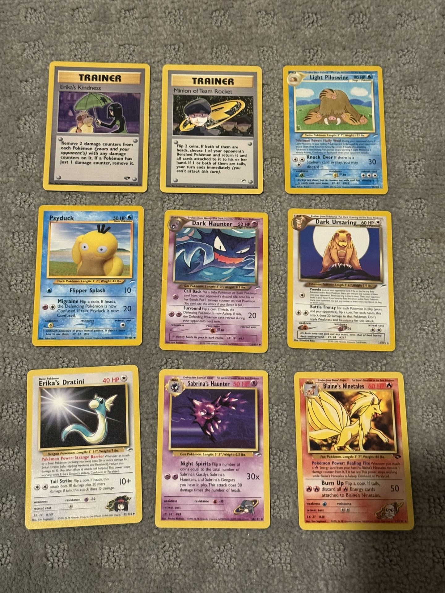 Vintage Pokemon Cards