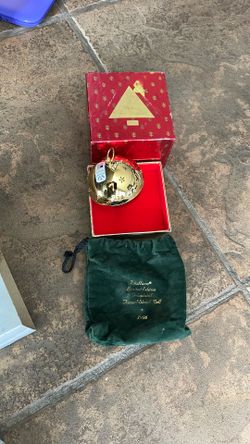 1996 Wallace Limited, edition, gold plated Christmas bell