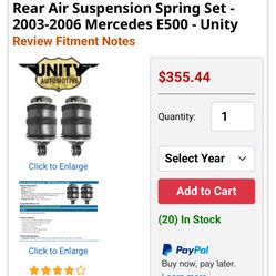 W211 Mercedes REAR air suspension 