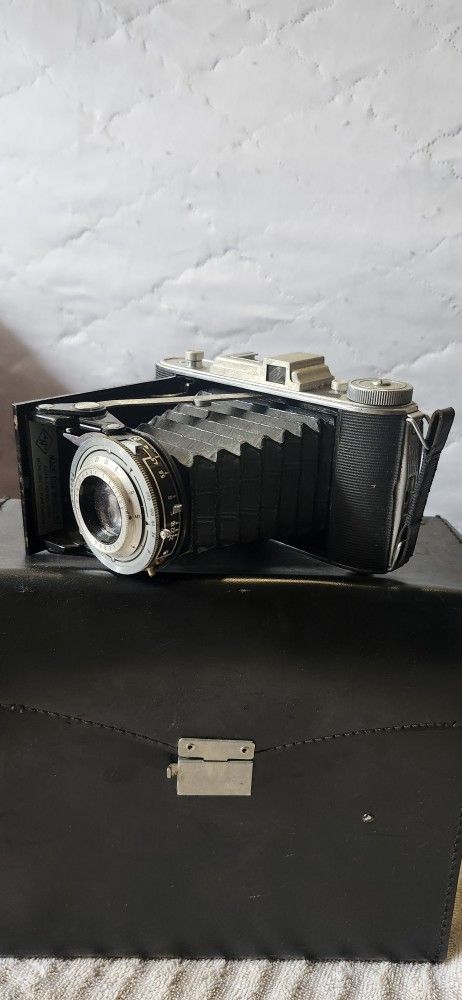 Vintage ANSCO VIKING Folding Bellows Camera - Art Deco - AGFA