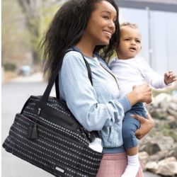 Skip Hop Riverside Ultra Light Diaper Satchel - Black Dot