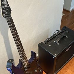 Ibanez Guitar And Boss Amp