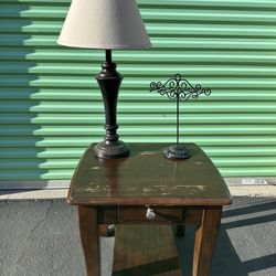 End Table w/ Drawer & Shelf – Great Bones, Needs TLC