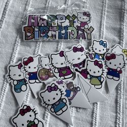 Hello Kitty -cake Birthday Topper & Cupcake Toppers (12pcs)