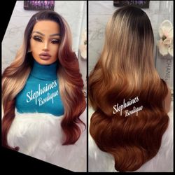 Human Hair Blended Lace Front Wig 