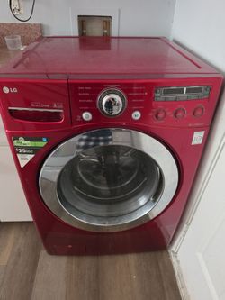LG Direct Drive Front Load Washer Red