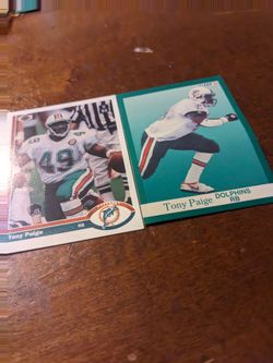 Dolphin trading card Tony Paige 1991