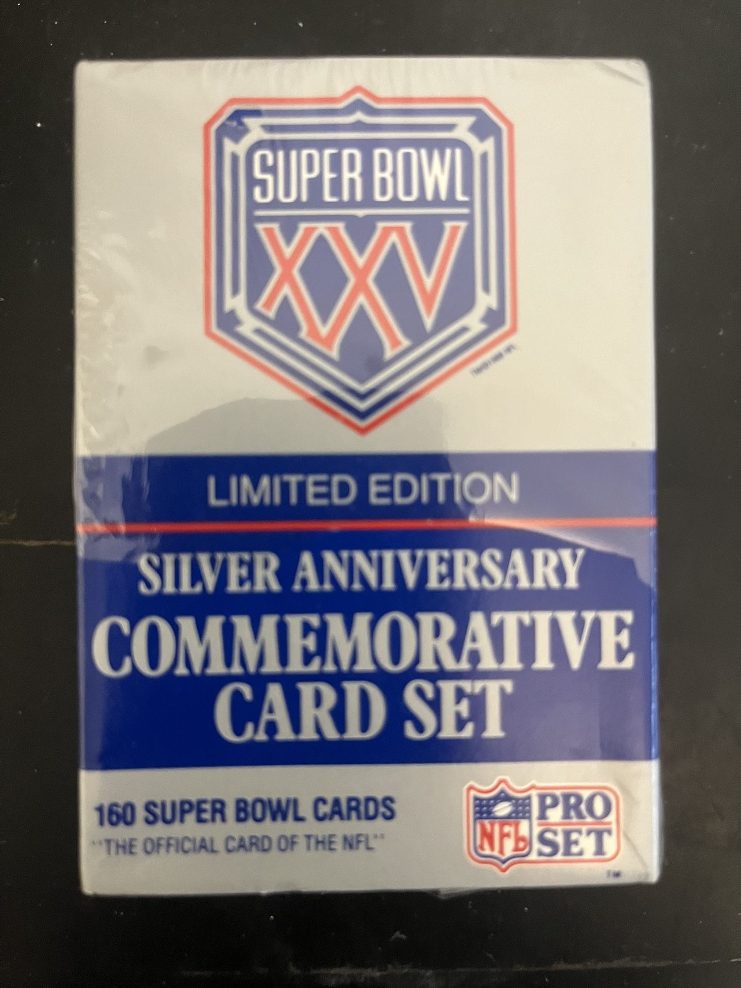 1990 Pro Set Super Bowl XXV Limited Edition Silver Anniversary Commemorative Card Set