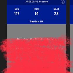Ateez K Pop Concert  Ticket 