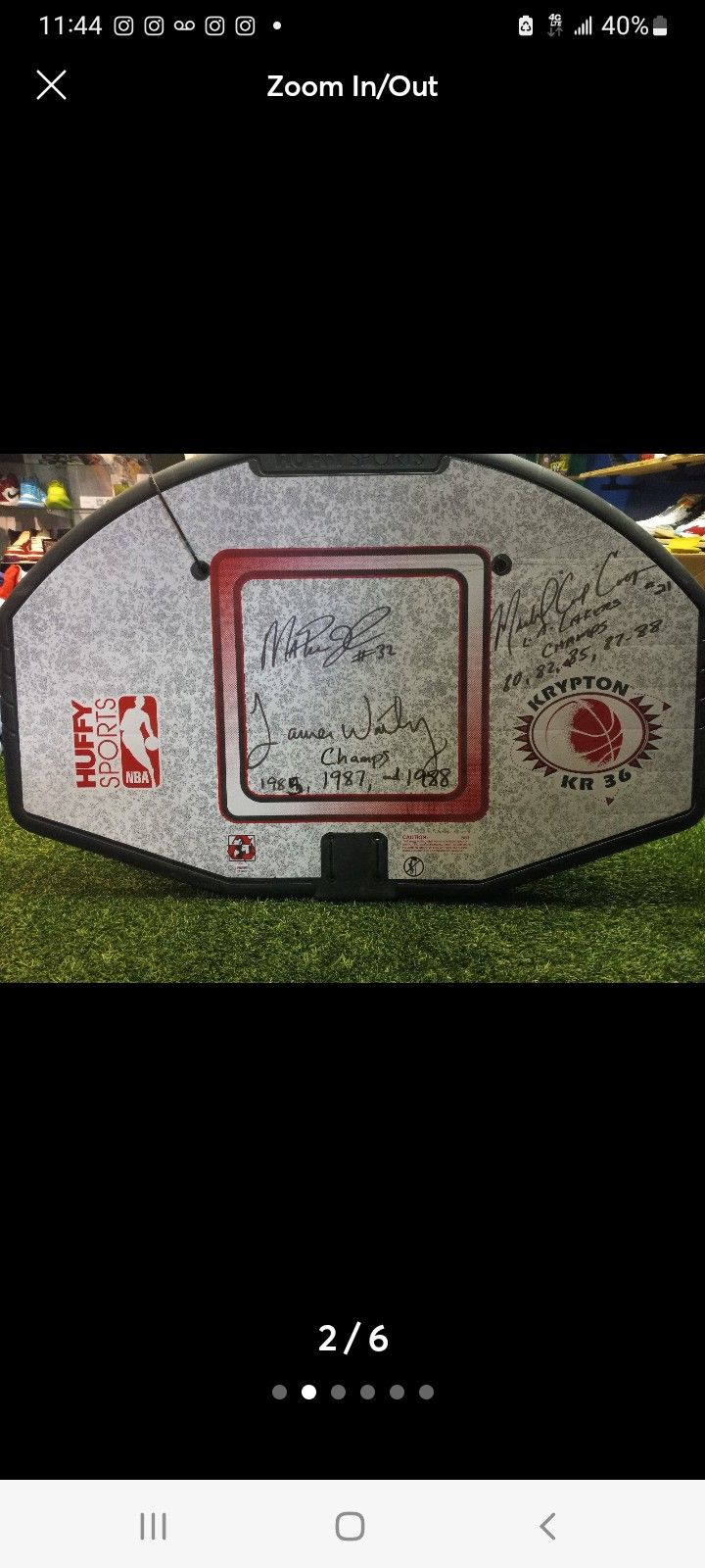 Laker Autographed Backboard