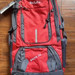 New Red 70l Backpack