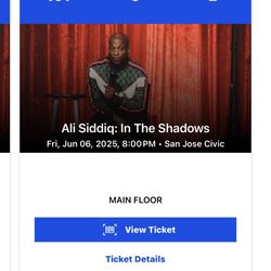 Ali Siddiq Tickets
