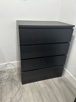 Black 4 drawer chest
