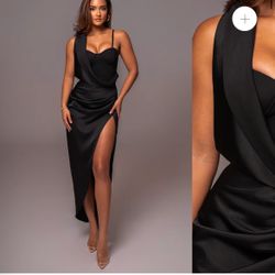 Black Slit Dress