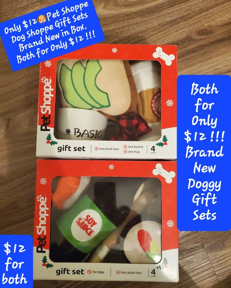 Only $12🐶Pet Shoppe Dog Shoppe Gift Sets Brand New in Box. Both for Only $12 !!!