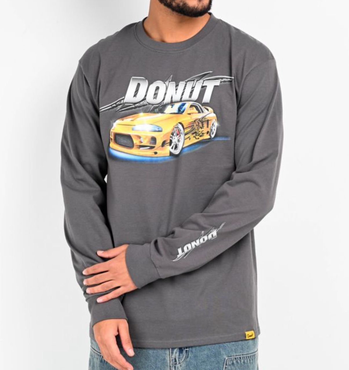 New Donut Zumiez Men’s L Midnight 2001 Car T-shirt Tee Sweatshirt Long Sleeve