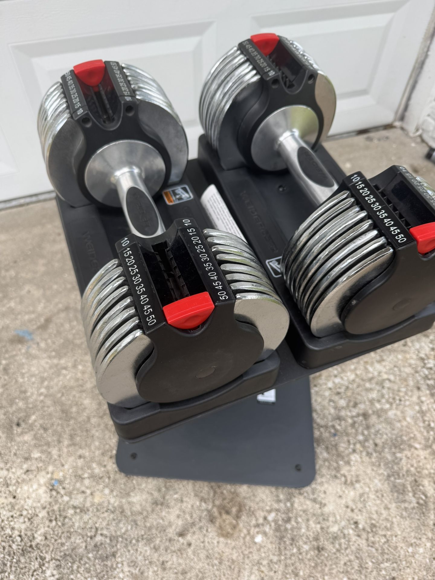 Adjustable Dumbbells With Stand WEIDER LIKE NEW!