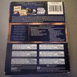 Star Wars The Complete Saga 9 Blu-ray DVD Book Collection 1-6 Movies + 3 Bonus