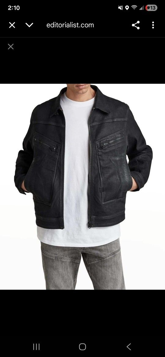 G-STAR RAW "Air Force" jacket in black denim