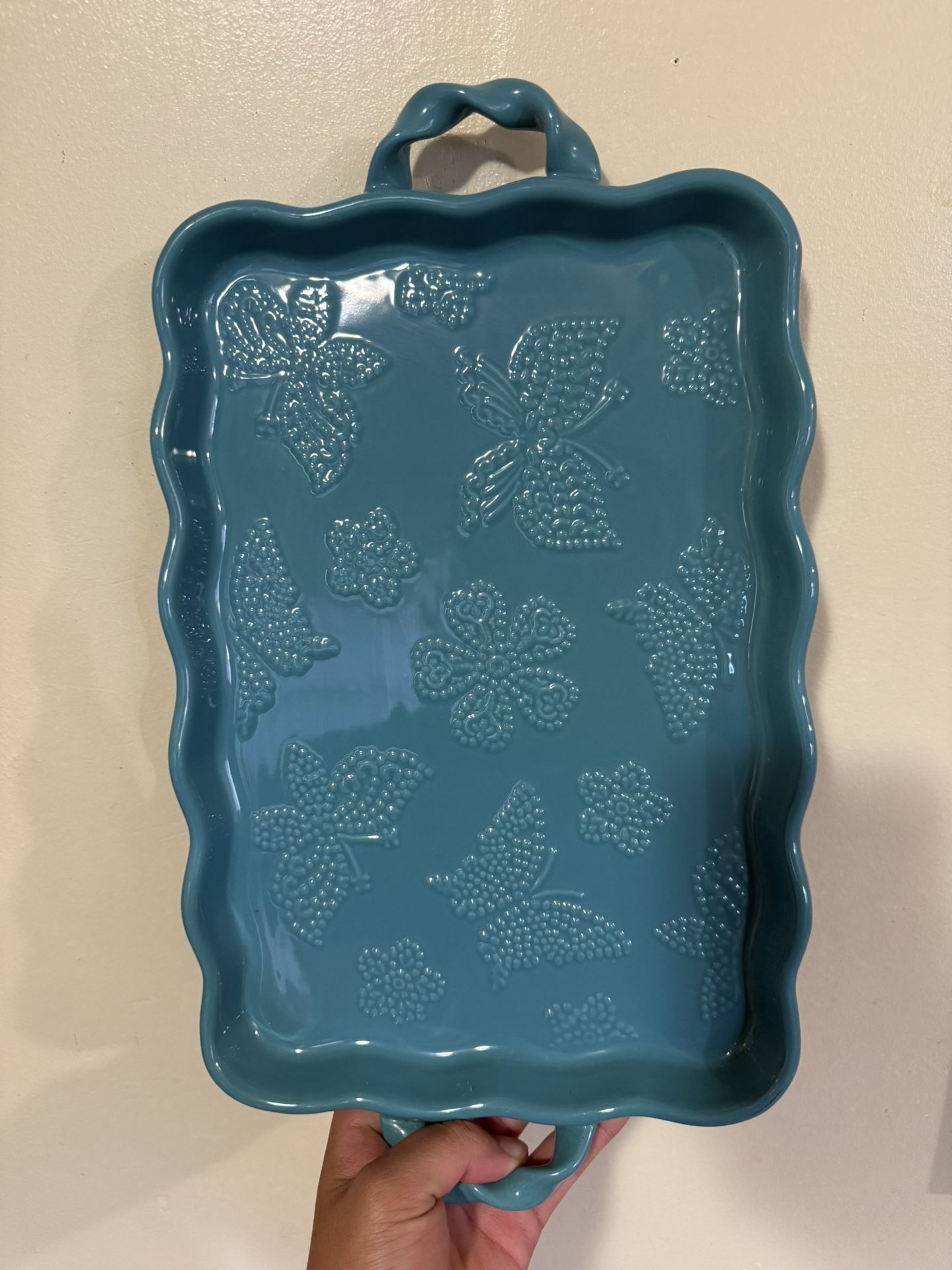 Temptations Blue Serving Tray