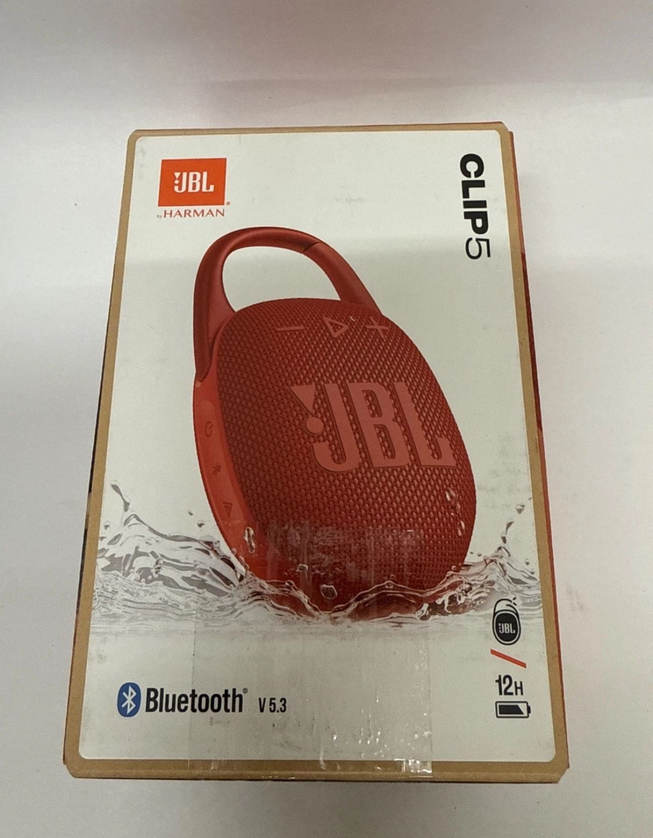 JBL Clip 5 Bluetooth Speaker Red | Waterproof Wireless Portable Speaker - New