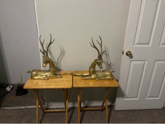 Sarreid brass deer  19inches   Rare.