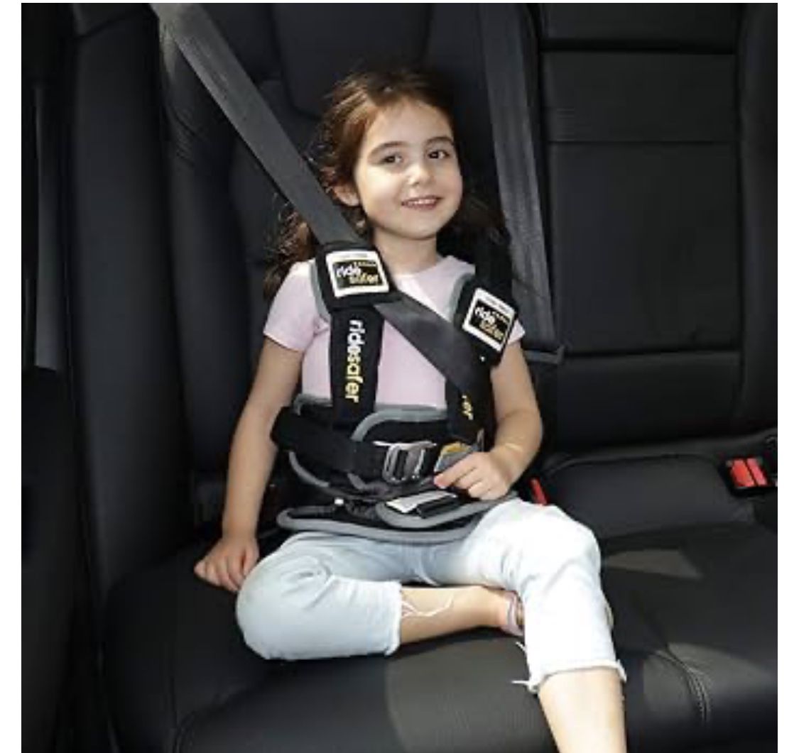 Safer travel vest with zipper backpack, lightweight, compact and portable car seat. Perfect for daily use or car sharing, travel and car rental. (XS, 