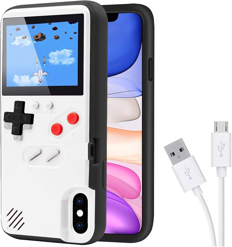Game Case for iPhone, Retro Protective Case with Own Power Supply, 36 Small Games, Colour Display, Video Game Case for iPhone 6Plus/6sPlus/7Plus/8Plus