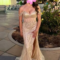 Prom Dress Gold