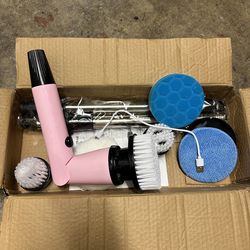 Spin Scrubber, Full-Body IPX7 Waterproof Bathroom Scrubber with Power LCD Display, Adjustable Extension Handle, Cordless Shower Cleaner Brush for Bath