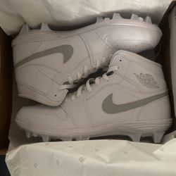 White Jordan 1 Cleats