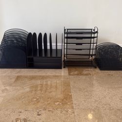 Wire Mesh Deluxe Desktop Organizer 