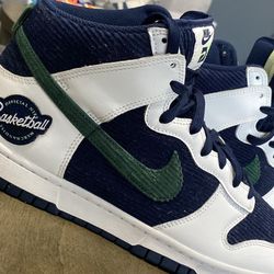 Nike Dunk High Sports Specialties Men's Sneakers White Navy Size 11