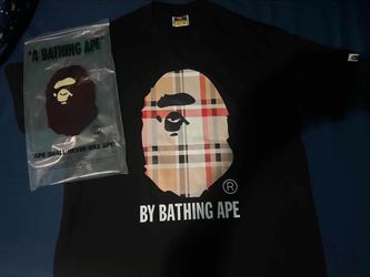 Black burrberry bape shirt