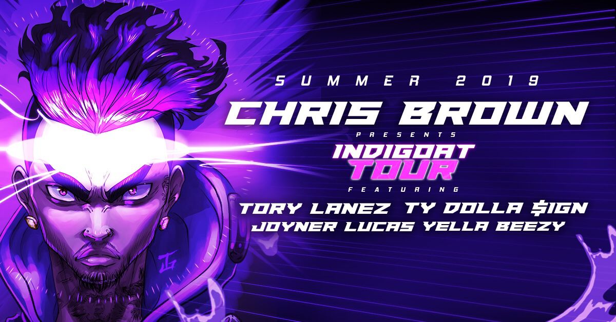 INDIGOAT TOUR staring CHRIS BROWN, TORY LANES, TY DOLLA $IGN, YELLA BEEZY, JOYNER LUCAS live in OAKLAND tonight at the COLISEUM October 15th ......