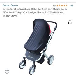 Baby Car Seat/Stroller Sun Cover/ Shade 