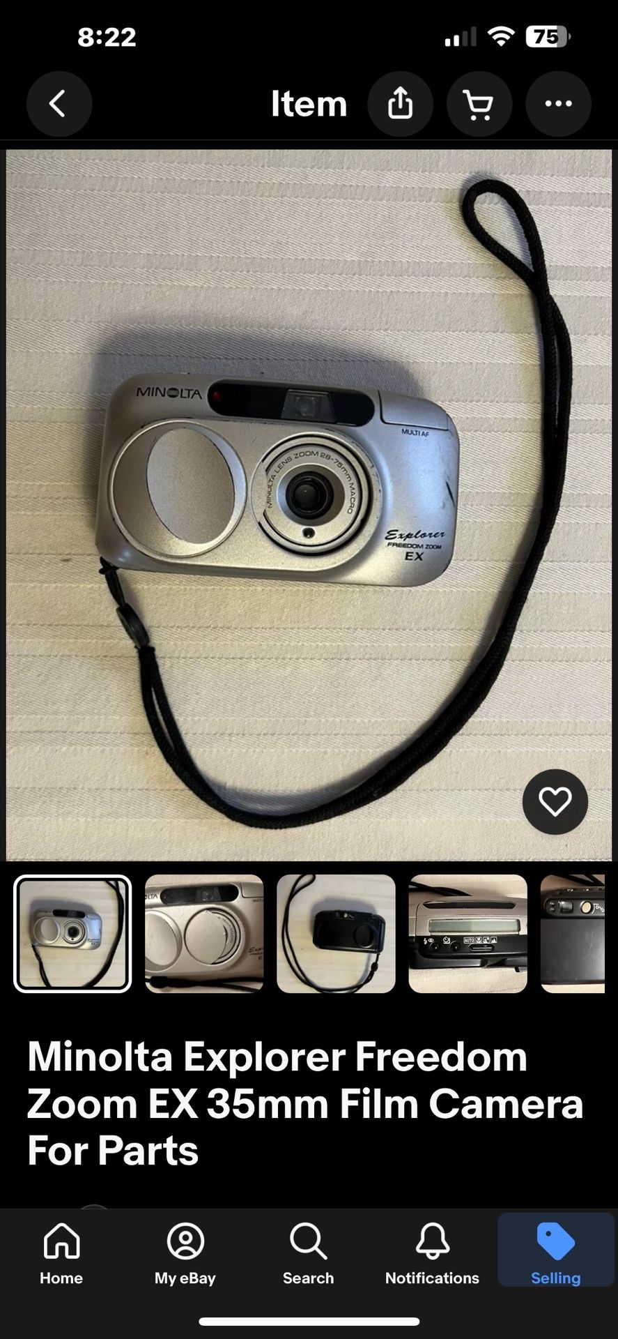 Minolta Explorer Freedom Zoom EX 35mm Film Camera For Parts