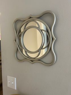 15 Inch Silver Swirl Wall Mirror