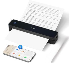 IDPRT Portable Thermal Printer, MT610 Pro Wireless For Travel, 300 DPI Bluetooth Inkless Printer Support 8.5" X 11" US Letter&A4&A5 Thermal Paper For 