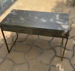 2 Drawer Home Office Desk with Metal Frame and Hardware