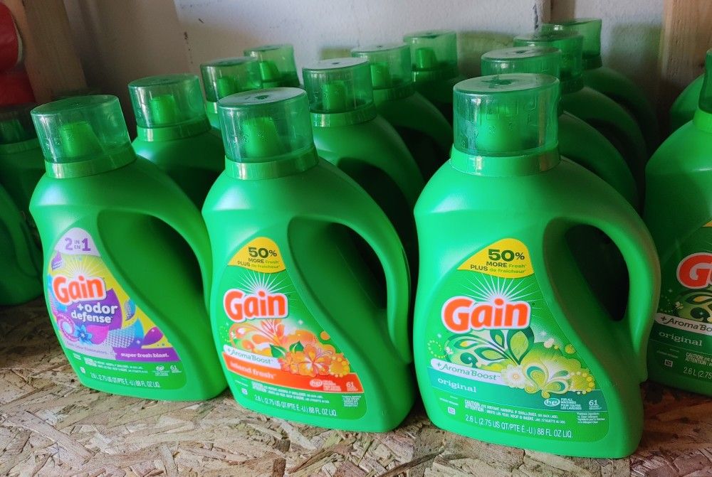 Gain detergent 88 Oz, 61 Loads 2 for $20